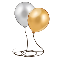 Gold and Silver Balloons