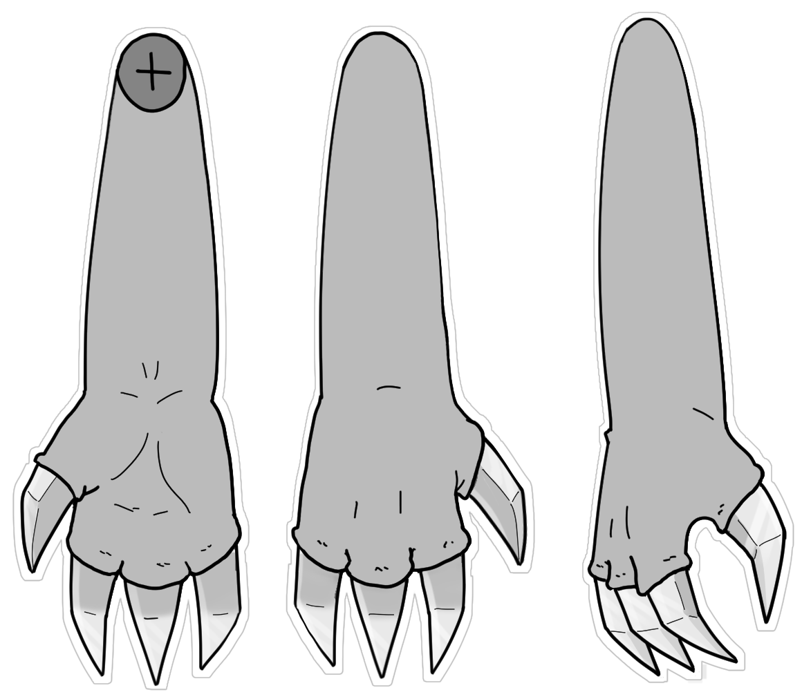 Jagged-cut Claw Shape